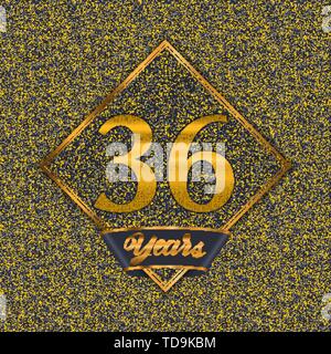 36 years Birthday logo, luxury 36th Birthday design celebration Stock ...