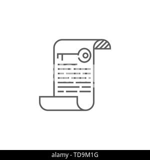 Keywording Related Vector Thin Line Icon. Isolated on White Background. Editable Stroke. Vector Illustration. Stock Vector