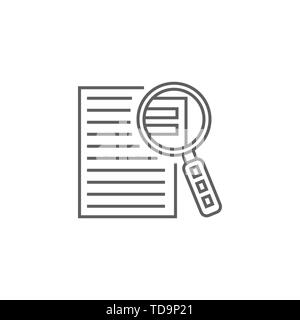 Case Study Services Related Vector Thin Line Icon. Isolated on White Background. Editable Stroke. Vector Illustration. Stock Vector