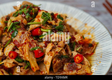 drooling chicken, stick chicken. Stock Photo