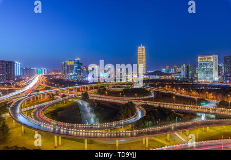 Night view of Zhengzhou East Stock Photo