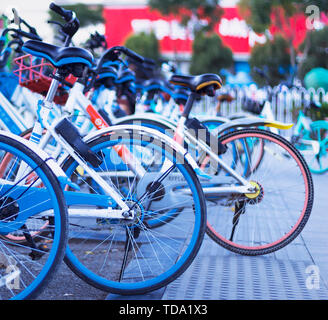 Sharing Bikes Stock Photo