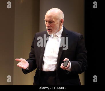 London, UK. 13th June, 2019. Hollywood actor John Malkovich leads the cast of Bitter Wheat at the Garrick Theatre, London. Also starring Doon Mackichan, Ioanna Kimbook and Alexander Arnold Credit: SOPA Images Limited/Alamy Live News Stock Photo