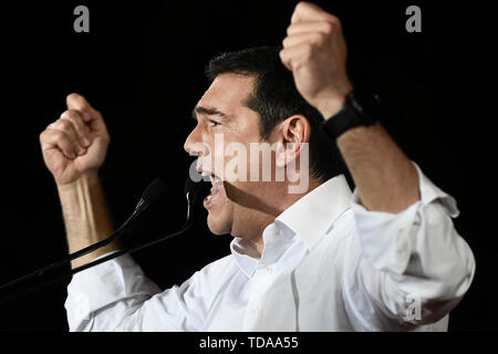 Athens, Greece. 24th May, 2019. Greek Prime Minister Alexis Tsipras during an election campaign event on May 24, 2019 in Athens, Greece. Credit: Angelos Tzortzinis/dpa/Alamy Live News Stock Photo