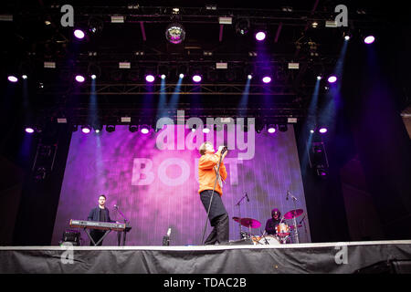 Oslo, Norway. 13th June, 2019. Norway, Oslo - June 13, 2019. The Australian singer Ruel performs a live during the Norwegian music festival Piknik i Parken 2019 in Oslo. (Photo Credit: Gonzales Photo/Alamy Live News Stock Photo