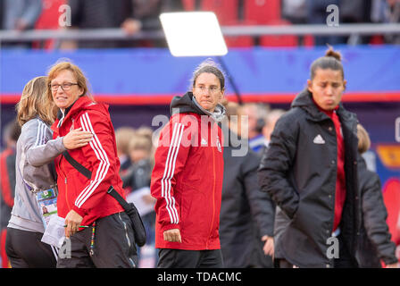 Valenciennes, Frankreich. 12th June, 2019. Birgit PRINZ withte (GER, former player and sports psychologist) Preliminary Group B, Game 15, Germany (GER) - Spain (ESP) 1: 0, on 12.06.2019 in Valenciennes. Football Women World Cup 2019 from 07.06. - 07.07.2019 in France. ¬ | usage worldwide Credit: dpa/Alamy Live News Stock Photo