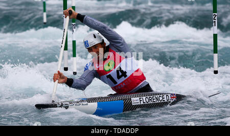 London, UK. 01st Feb, 2018. LONDON, ENGLAND JUNE 14 David Florence (GBR) Men's C1 1st Heat Run during 2019 ICF Canoe Slalom World Cup 1 at the Lee Valley White Water Centre, London on 14 June 2019 Credit: Action Foto Sport/Alamy Live News