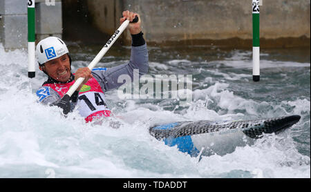 London, UK. 01st Feb, 2018. LONDON, ENGLAND JUNE 14 David Florence (GBR) Men's C1 1st Heat Run during 2019 ICF Canoe Slalom World Cup 1 at the Lee Valley White Water Centre, London on 14 June 2019 Credit: Action Foto Sport/Alamy Live News Stock Photo