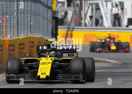 June 09, 2019: Renault driver Nico Hulkenberg (27) of Germany during the Formula One, Montreal Grand Prix at Circuit Gilles Villeneuve in Montreal, Quebec, Canada Daniel Lea/CSM Stock Photo