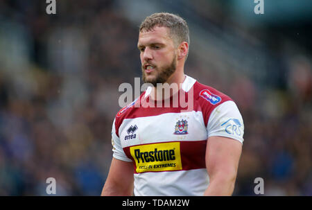 Emerald Headingley Stadium, Leeds, West Yorkshire, 14th June 2019. Sean OÕLoughlin of Wigan Warriors during the Betfred Super League fixture at Emerald Headingley Stadium, Leeds. Credit: Touchlinepics/Alamy Live News Stock Photo