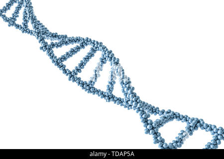 Spherical spiral DNA, three-dimensional rendering Stock Photo