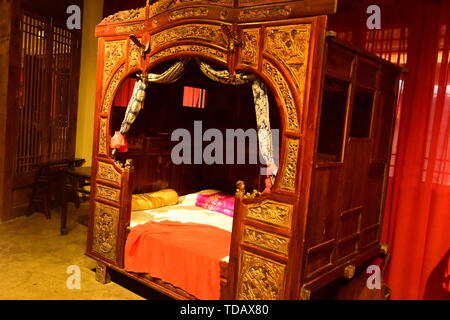 Ancient bed of Ming and Qing dynasties Stock Photo