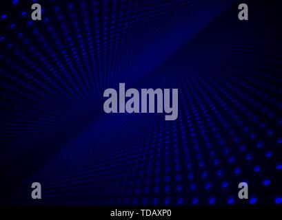Abstract technology futuristic data visualization particle dynamic blue dots pattern on darkness background and texture with copy space. Vector illust Stock Vector