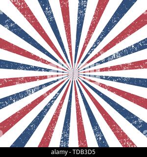 Abstract rays background in color usa or barber Stock Vector