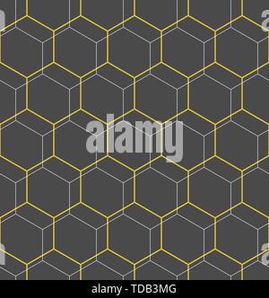 Seamless Abstract Vector Pattern With Hexagons Stock Vector