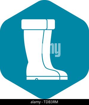 Winter shoes icon, simple style Stock Vector