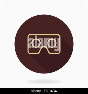 Fine Vector Flat Icon With VR Logo Stock Vector
