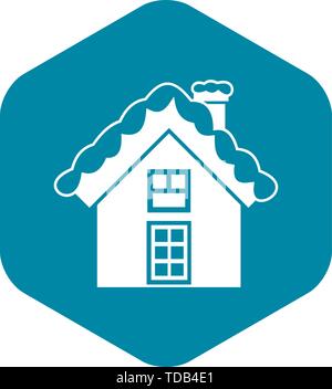Small snowy cottage icon, simple style Stock Vector Image & Art - Alamy