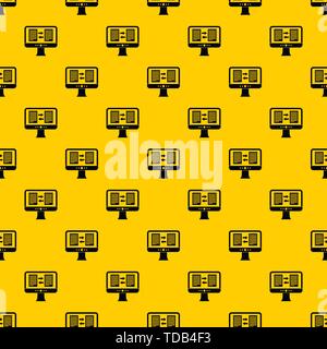 Translator app on the screen of computer pattern vector Stock Vector