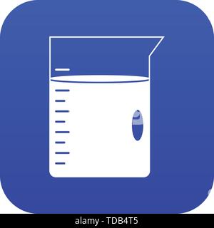 Measuring cup icon digital blue Stock Vector Image & Art - Alamy