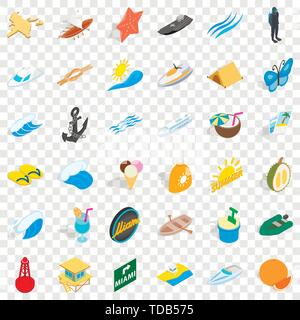 Paddle icons set, isometric style Stock Vector