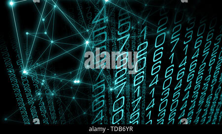Cybersecurity illustration, cyber attack threat Stock Photo