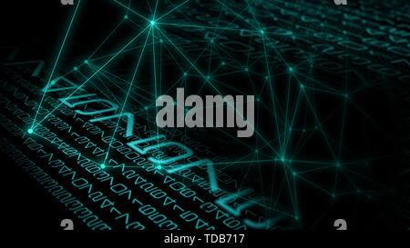 Big data abstract backgrounds, science fiction digital space war Stock Photo