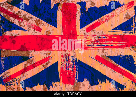 background from old British flag in grunge style Stock Photo - Alamy