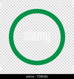 Green circle icon on transparent background . Template for your design Stock Vector