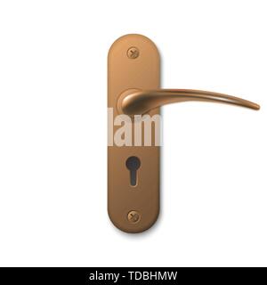 realistic door handle isolated. Vector illustration . Template for your design Stock Vector