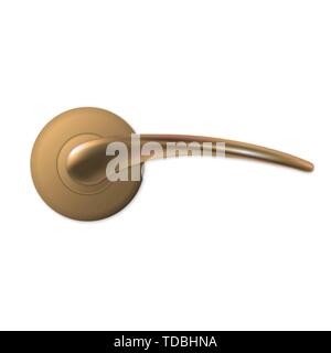 realistic door handle isolated. Vector illustration . Template for your design Stock Vector