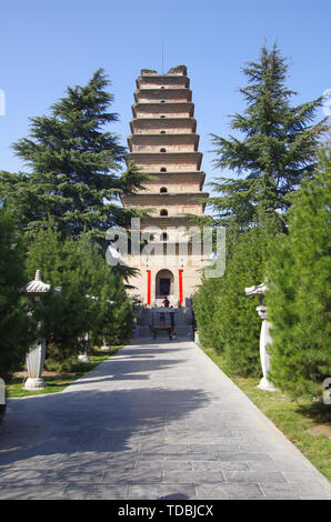 Ancient architecture of Xiangji Temple in Xi'an Stock Photo