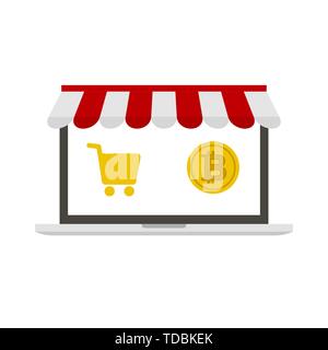 Bitcoin pay concept in different devices. Vector Stock Vector