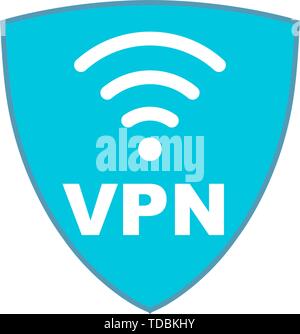 VPN icon sign isolated on background. Vector Stock Vector