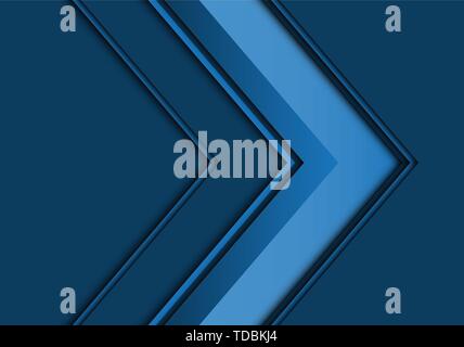Abstract blue arrow direction design modern futuristic background vector illustration. Stock Vector