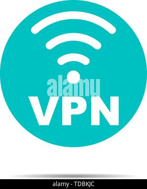 VPN icon sign isolated on background. Vector Stock Vector