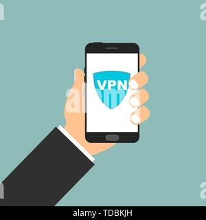 VPN icon sign isolated on background. Vector Stock Vector