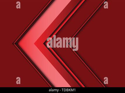 Abstract red arrow direction on grey design modern futuristic ...