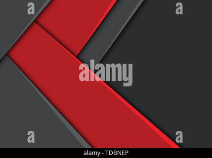 Abstract red arrow overlap on gray design modern background vector ...