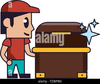 Videogame characters and elements cartoons Stock Vector