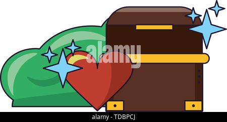 Videogame characters and elements cartoons Stock Vector
