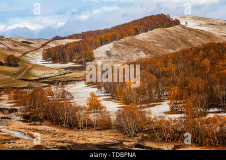 Autumn colours on the banks Stock Photo