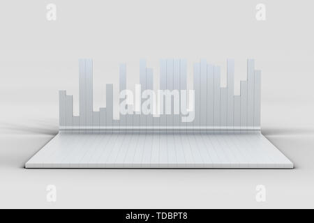 Business chart background, 3-D rendering Stock Photo