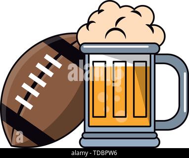 American football sport game cartoons Stock Vector