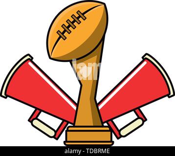 American football sport game cartoons Stock Vector