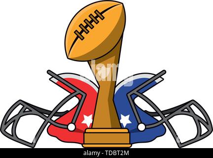 American football sport game cartoons Stock Vector