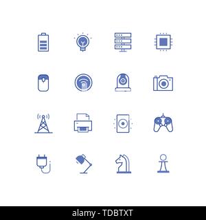 Business and technology - line design style icons set Stock Vector