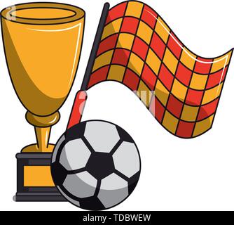 Soccer sport tournamente game cartoons Stock Vector