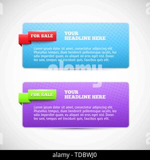 Modern horizontal web banner. Vector illustration for your design Stock Vector