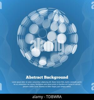 Abstract background with globe. Vector illustration for your design. Stock Vector